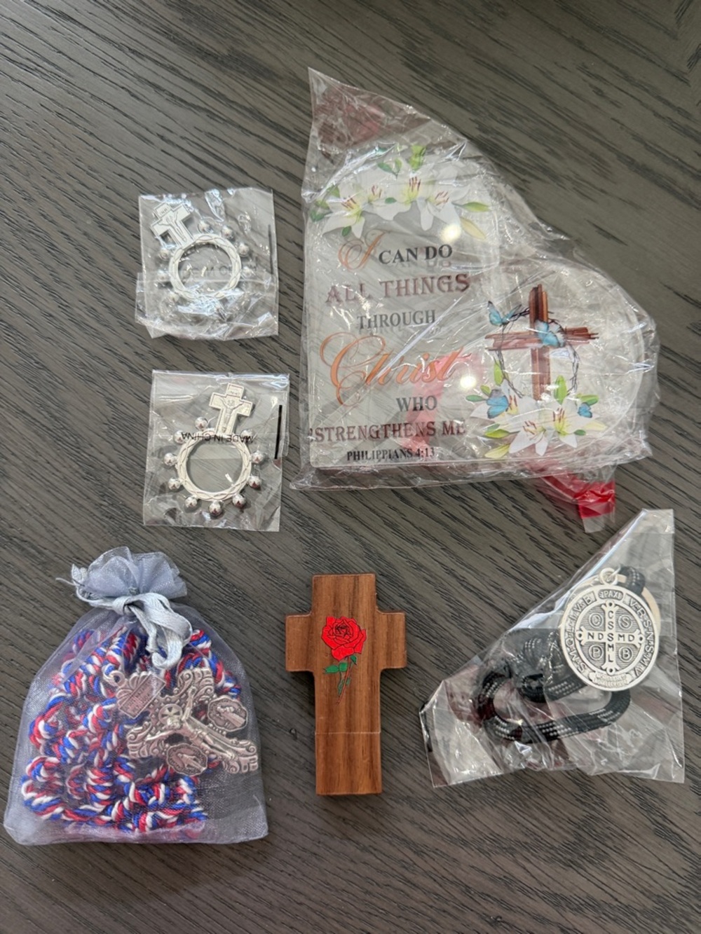 6 religious cross items bundled